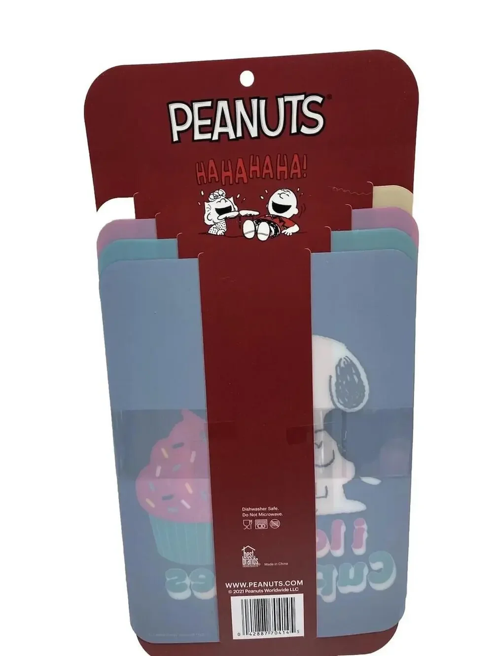 Snoopy Peanuts 4-Pack Flexible Cutting Boards Kitchen Housewarming Gift NEW